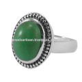 Bijuteria bonita Chrysoprase Gemstone 925 Solid Silver Ring